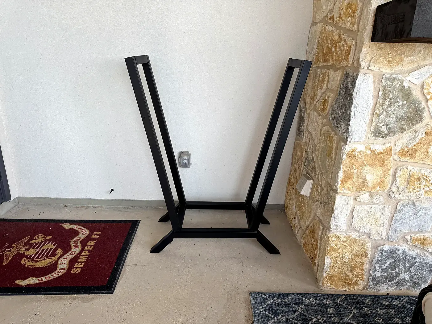 Firewood rack built by JT Custom Fab